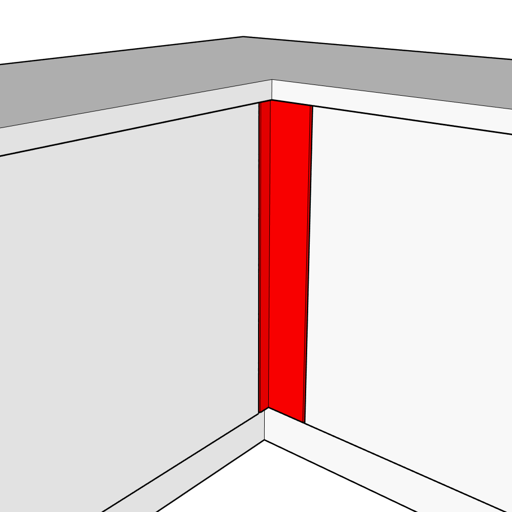 Artino Adjustable Corner Post Set - 715 x 100 x 18mm (x2)
