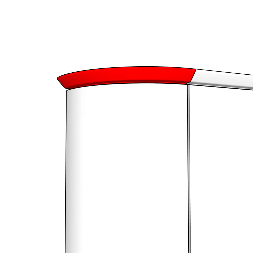 Artino Smooth Matt External Curved Cornice - Tangent