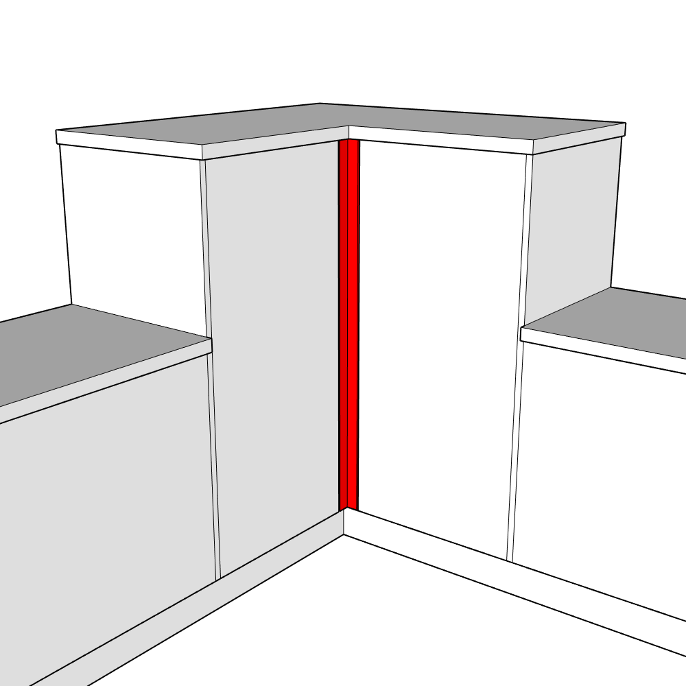 Artino Fixed Size Corner Post Set - 1245 x 60 x 60mm