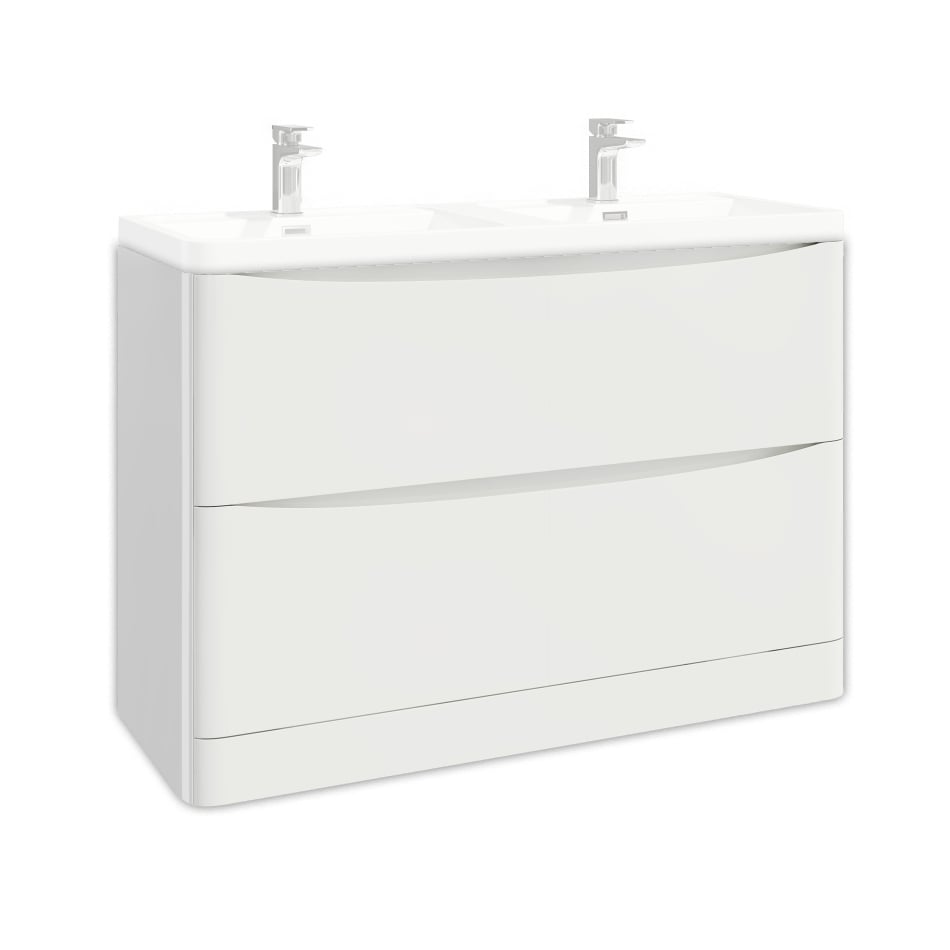 Bella 1200mm Floor Cab - High Gloss White (Component)