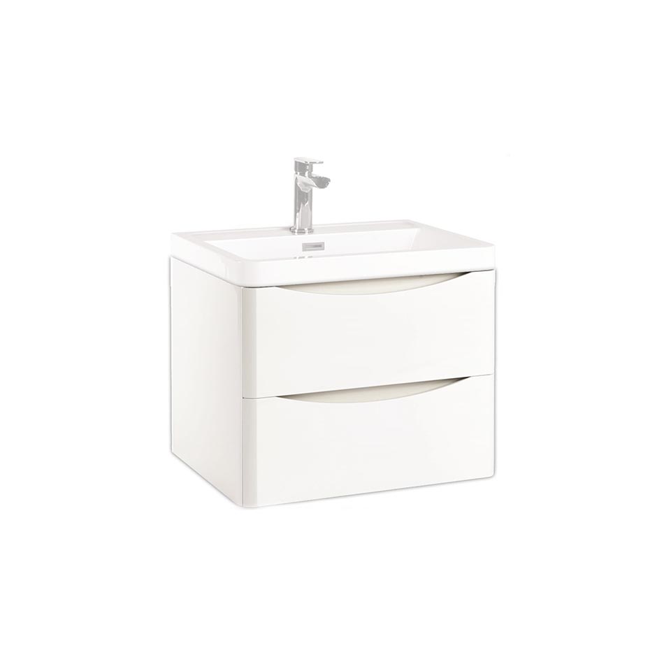 Bella 600mm Wall Cabinet High Gloss White (Component)