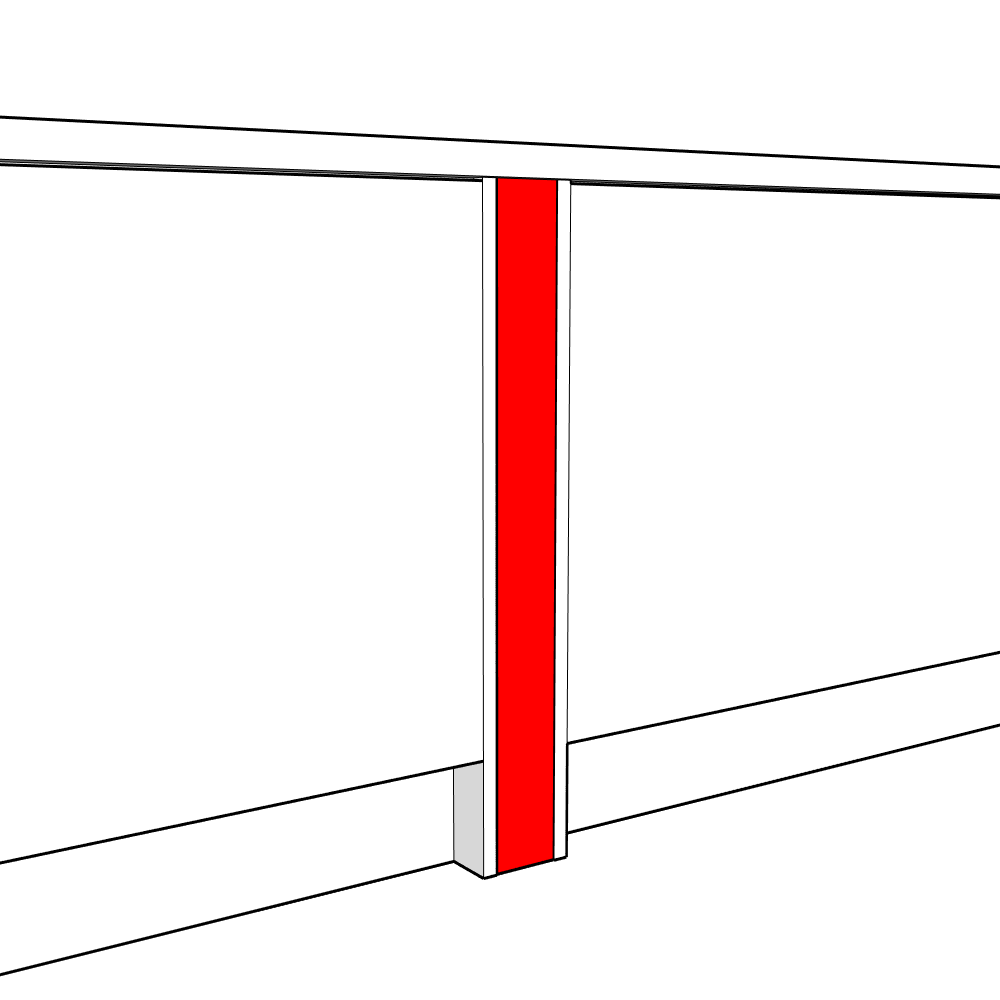 Bewdley Plain Pilaster - 900 x 90 x 18mm