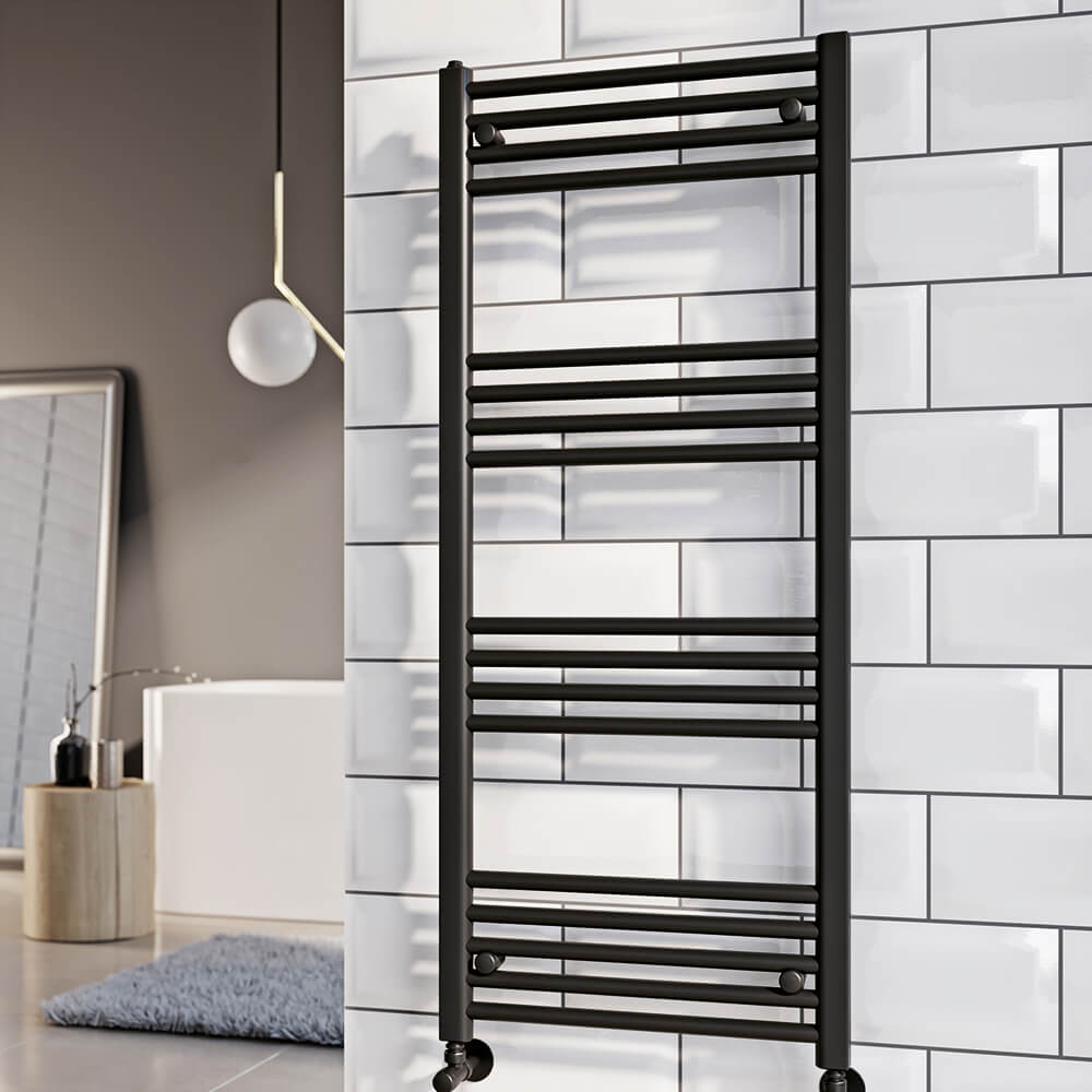 Black Ladder Towel Rail 500 X 1200
