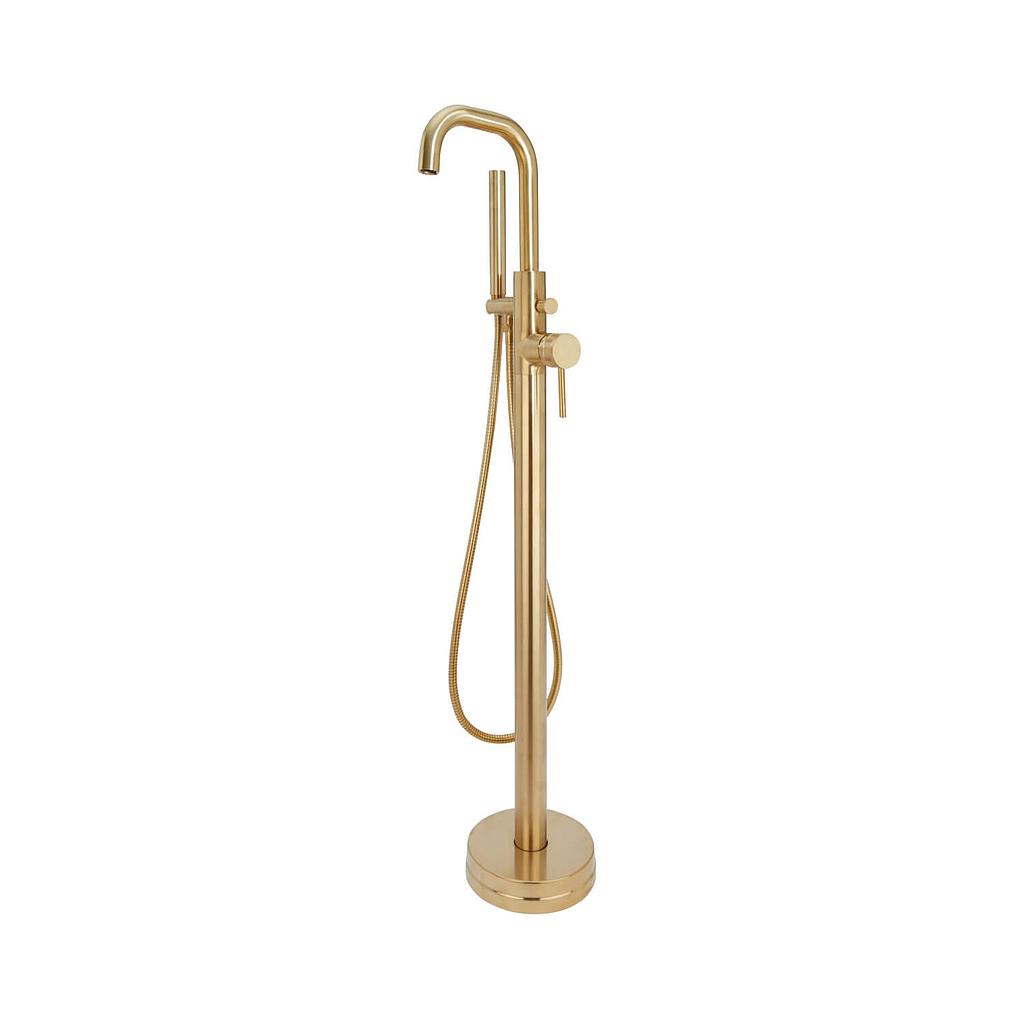 Core Freestanding Bath Shower Mixer - Brushed Brass