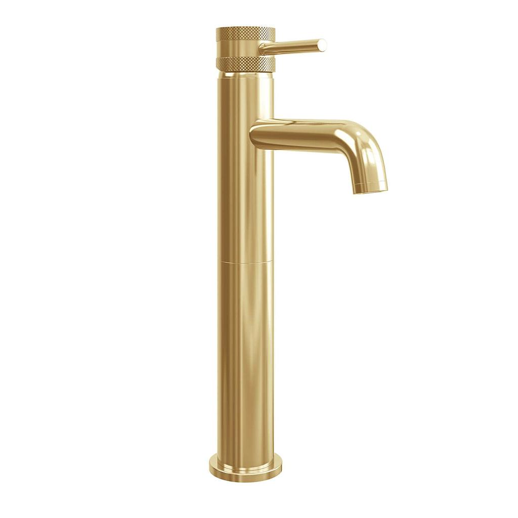 Core Tall Mono Basin Mixer - Brushed Brass