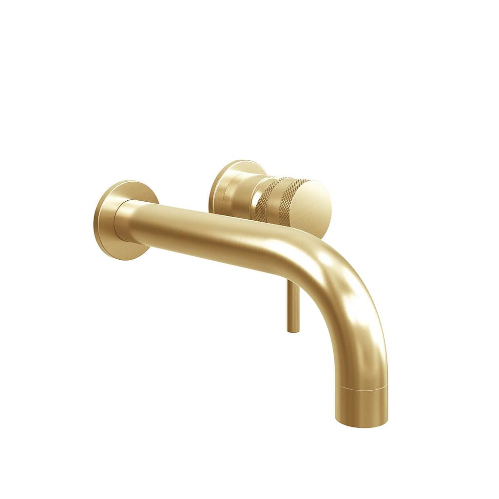 Core Wall Mounted Basin Tap - Brushed Brass