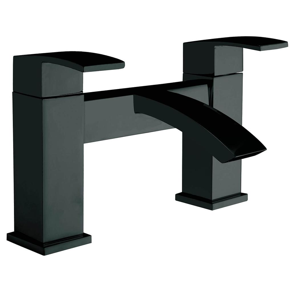 Descent Matt Black Deck Mounted Bath Filler