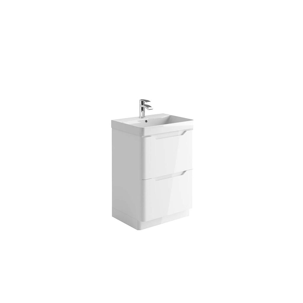 Ella 600mm Floor Unit - White (Component)