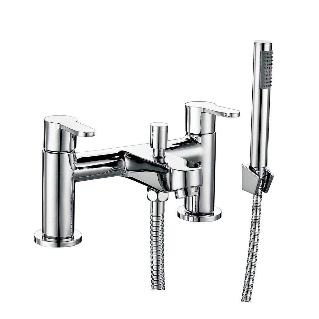 Favour Bath Shower Mixer with shower kit and wall bracket - Chrome