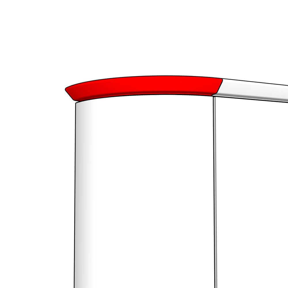 Helmsley Smooth Matt External Curved Cornice - Tangent