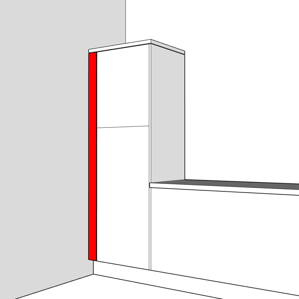 Helmsley Smooth Matt Filler Panel - 1970 x 100 x 18mm