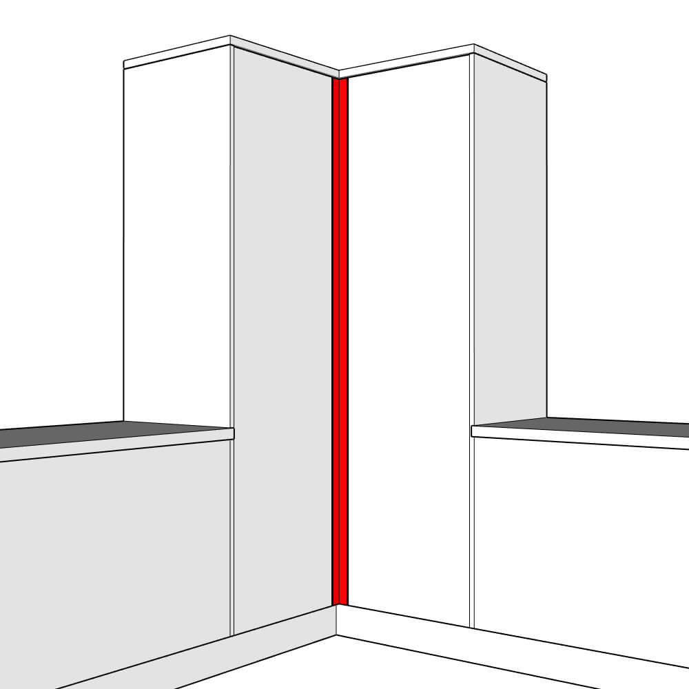 Henley Fixed Size Corner Post Set - 2145 x 60 x 60mm