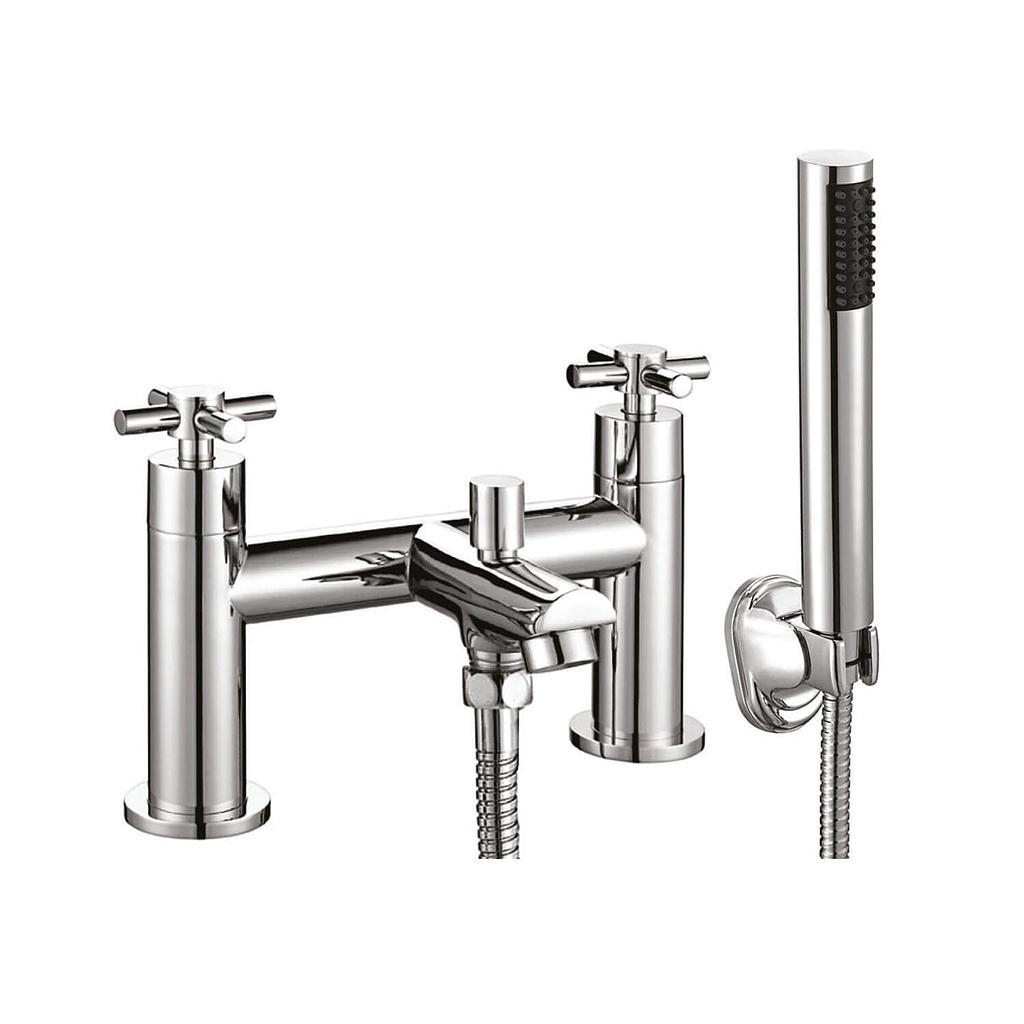 Kross Bath Shower Mixer with shower kit and wall bracket - Chrome