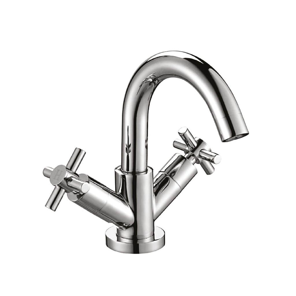 Kross Mono Basin Mixer with Push Waste - Chrome