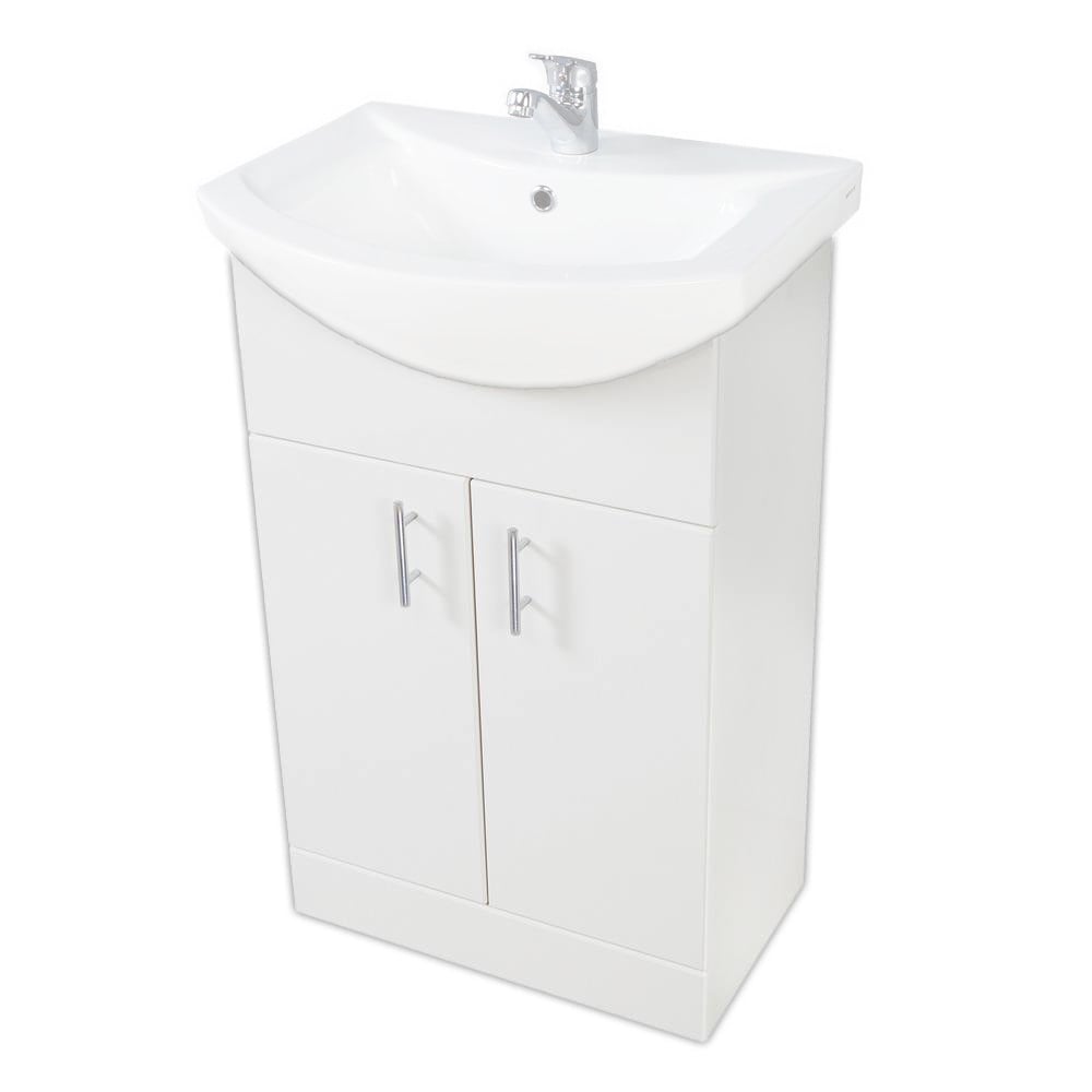 Lanza 550mm Basin Unit - Gloss White (Component)
