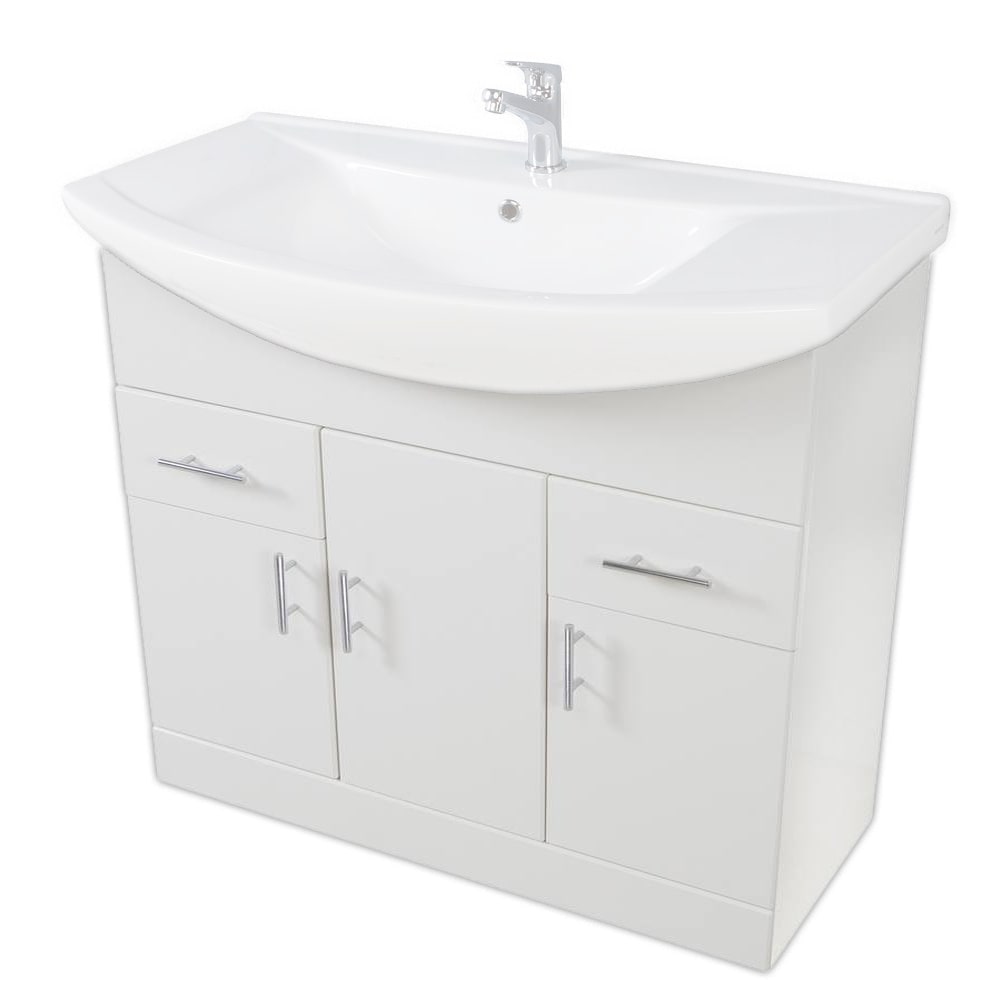 Lanza 950mm Basin Unit - Gloss White (Component)