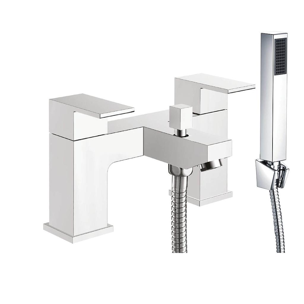 Lanza Bath Shower Mixer with shower kit and wall bracket - Chrome