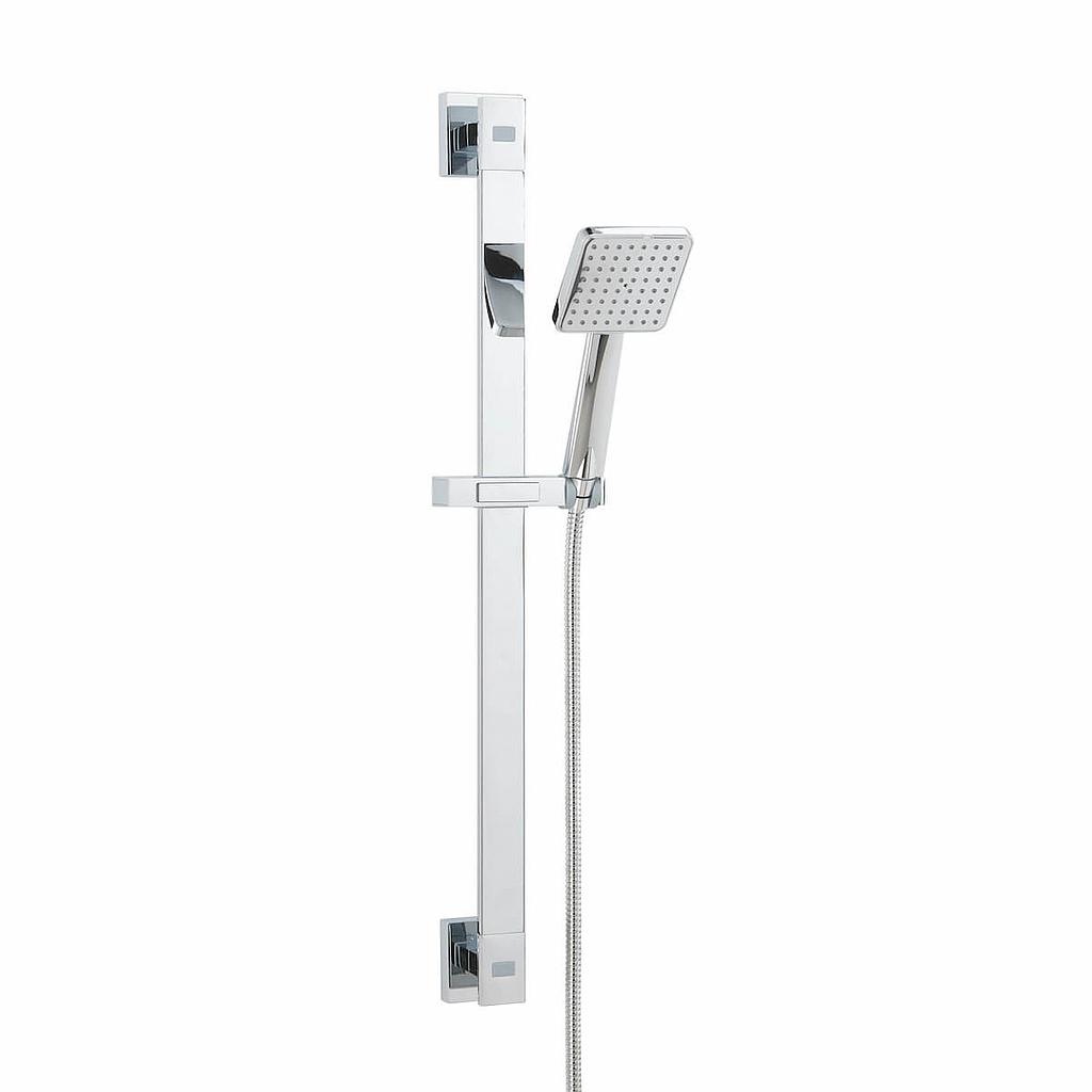 Lunar Slide Rail Kit with Square Chrome Handset