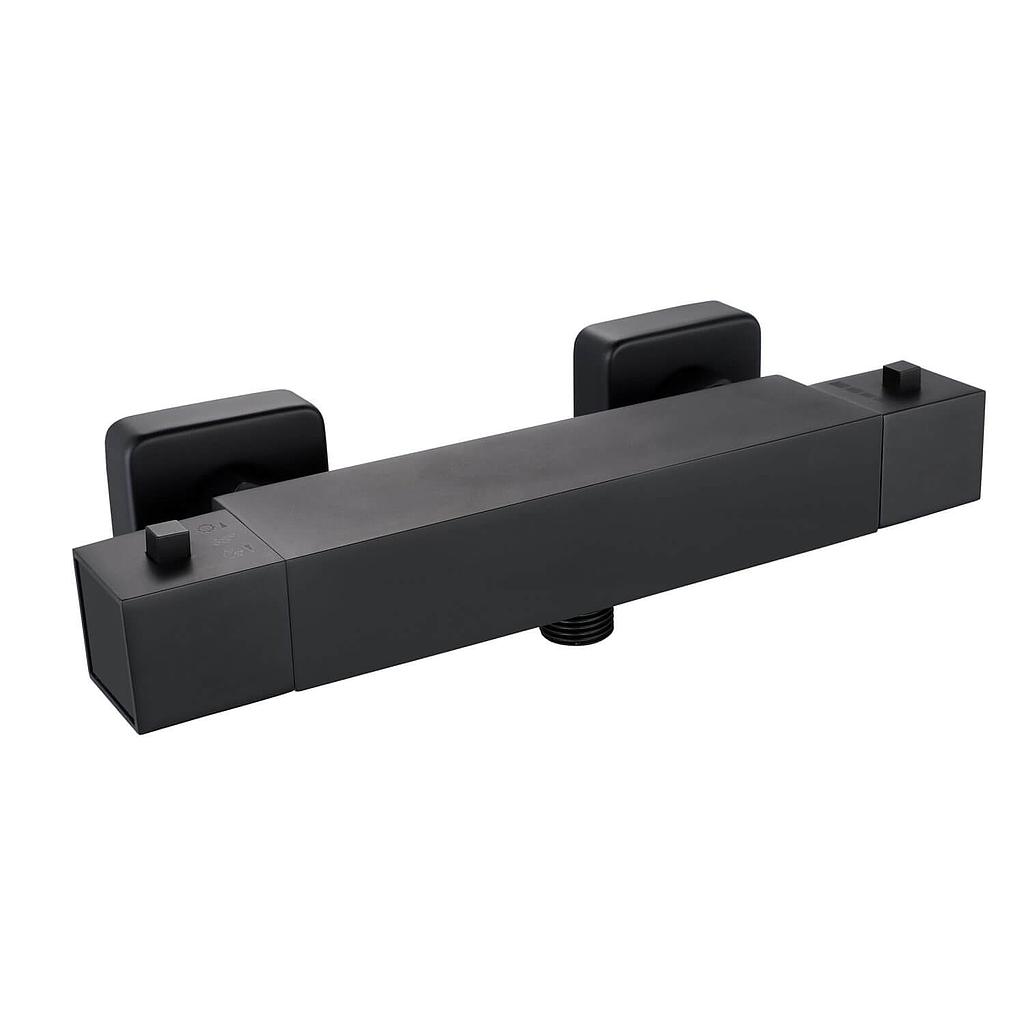 Mono Black Square Exposed Cool Touch Thermostatic Valve