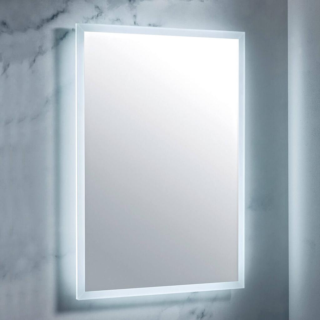 Mosca LED Mirror with Demister Pad and Shaver Socket - 500mm (wide) x 700mm (high)