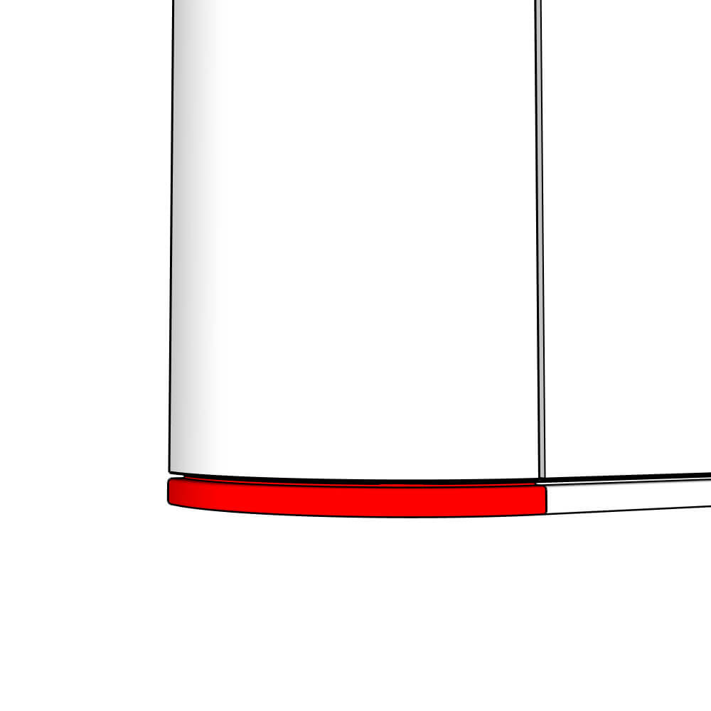 Tenby Smooth Matt External Curved Pelmet - Universal