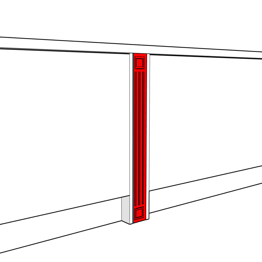 Tenby Smooth Matt Special Pilaster - 900 x 90 x 18mm