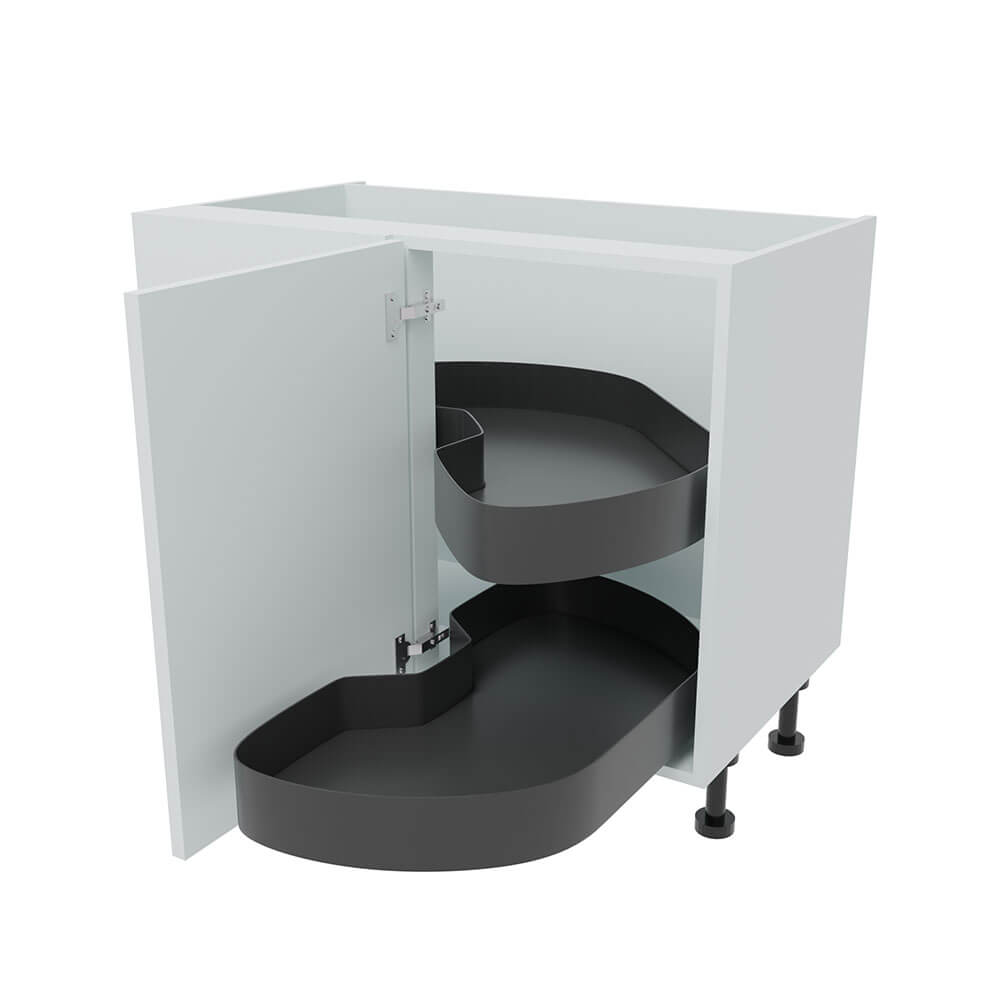 1000mm Highline Corner Base Unit - LAVA Corner Pull Out Shelving - 500mm Door (Left Blank)
