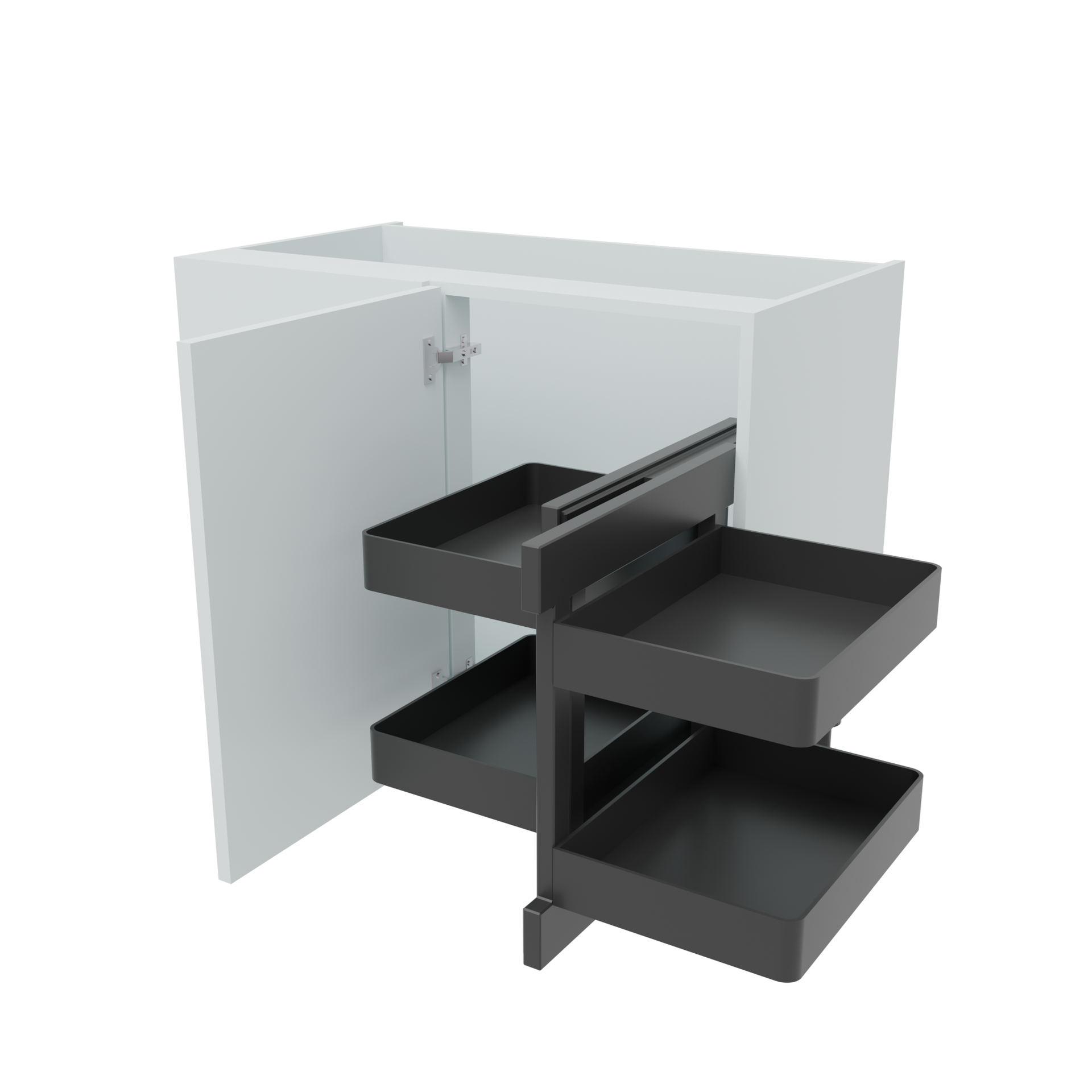 1000mm Highline Corner Base Unit - Planero Blind Corner Optimiser - 500mm Door (Left Blank)