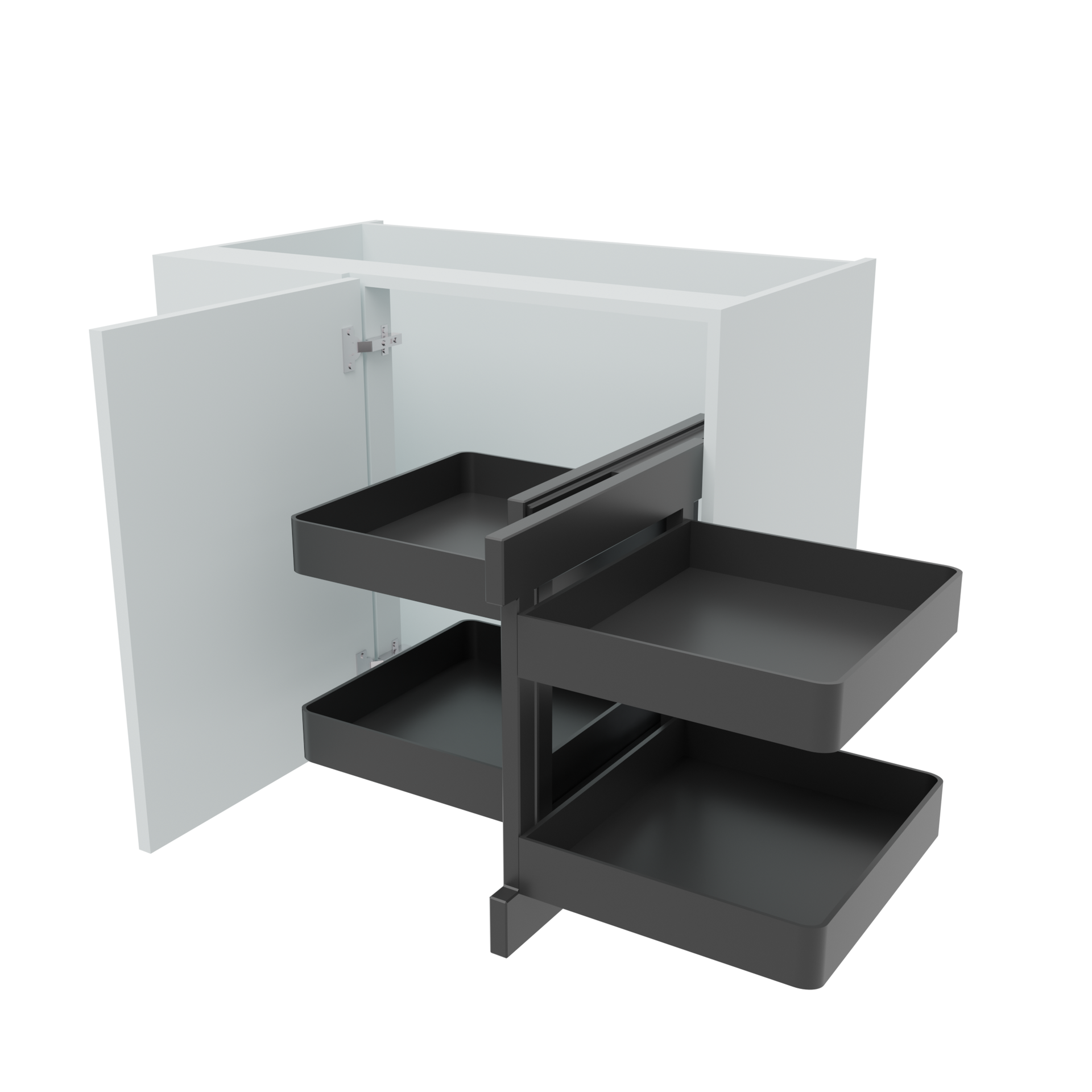 1000mm Highline Corner Base Unit - Planero Blind Corner Optimiser - 600mm Door (Left Blank)