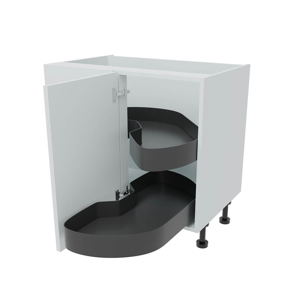 900mm Highline Corner Base Unit - LAVA Corner Pull Out Shelving - 450mm Door (Left Blank)