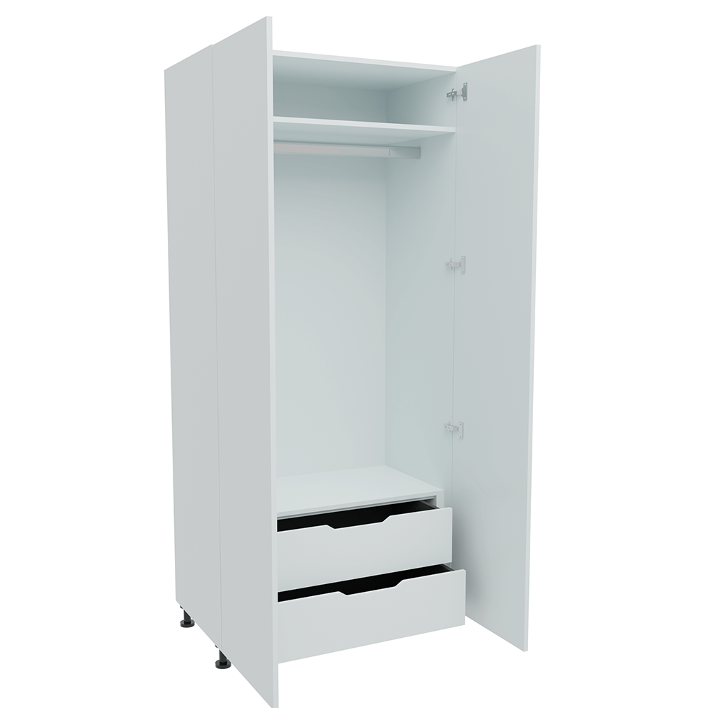 1000mm Single Hanging Robe with 2 x Internal Drawer 