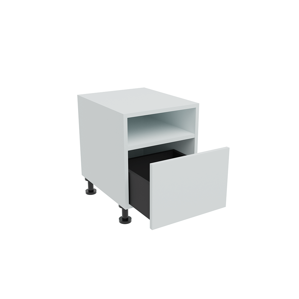 400mm Shelf Bedside Cabinet with 1 x Drawer