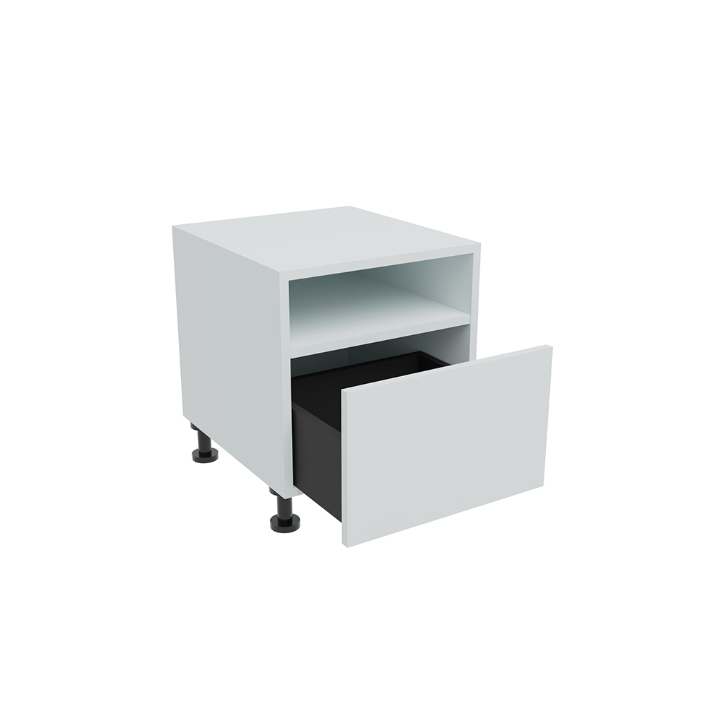 450mm Shelf Bedside Cabinet With 1 x Drawer