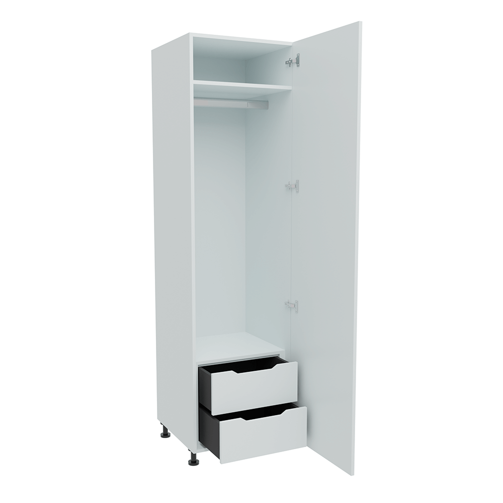 600mm Single Hanging Robe with 2 x Internal Drawer 