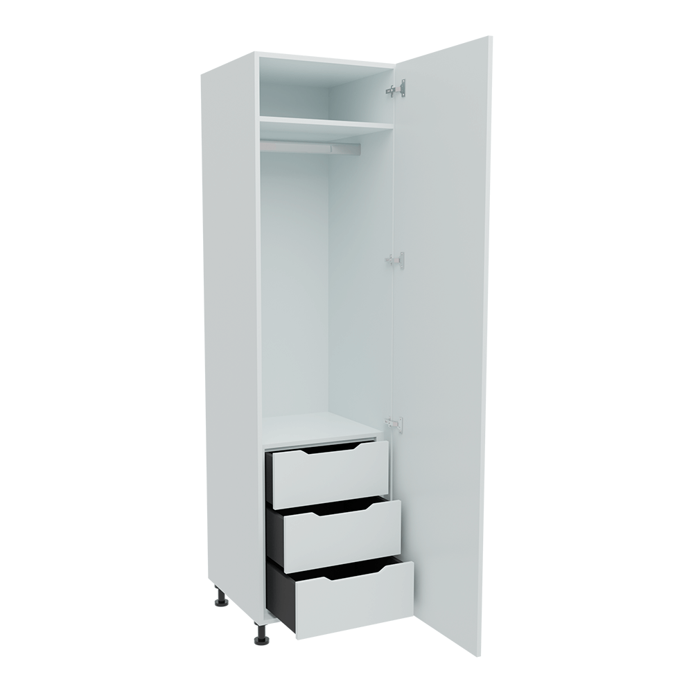 600mm 3 x Internal Drawer & Single Hanging Robe | Website Betterkitchens