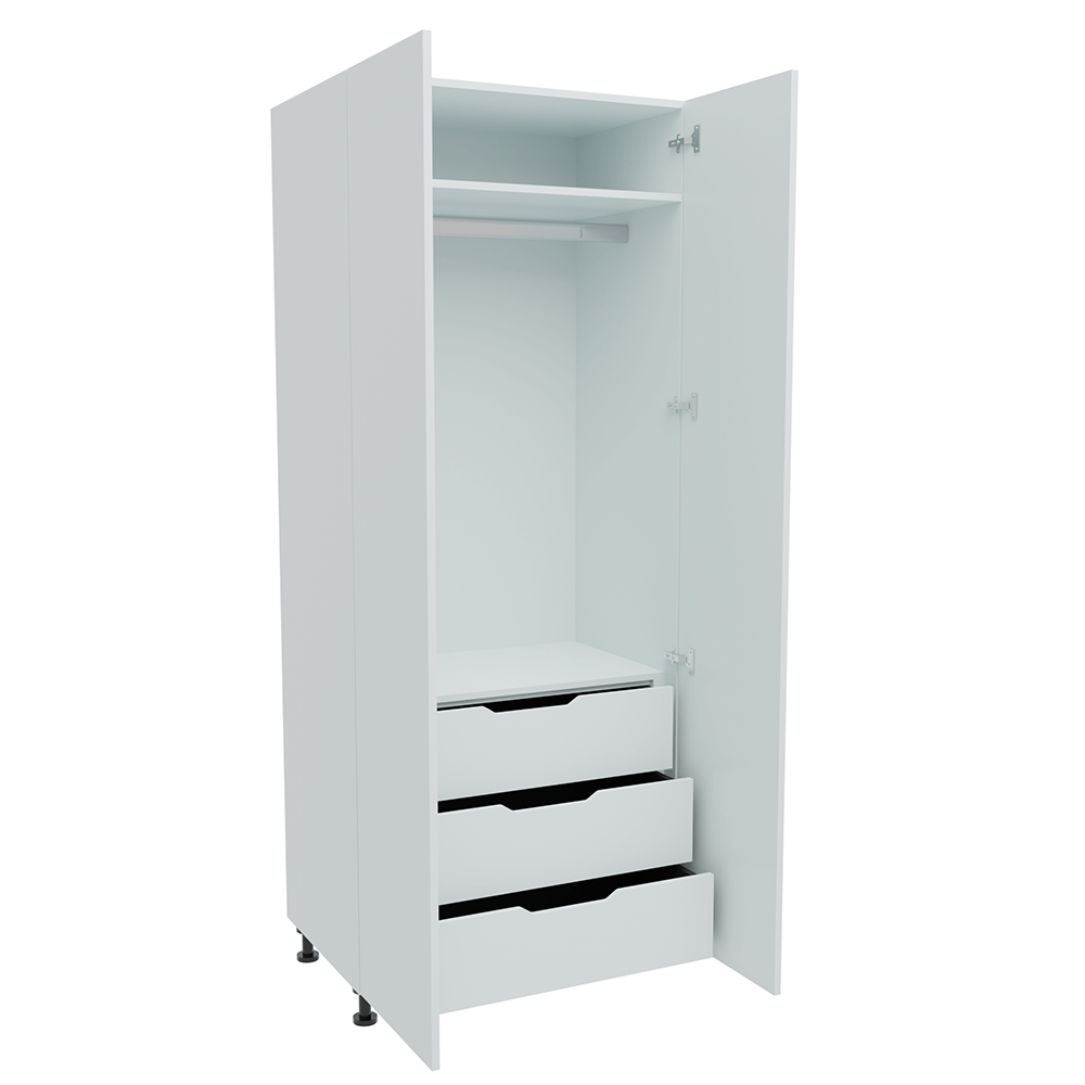 900mm Single Hanging Robe with 3 x Internal Drawer