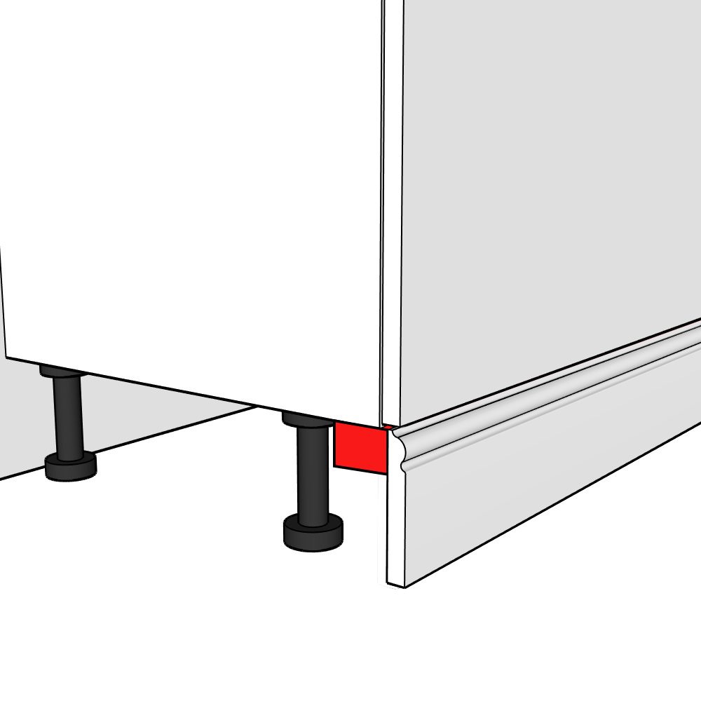 Helmsley Smooth Matt Torus Plinth Connector Rail - 3m