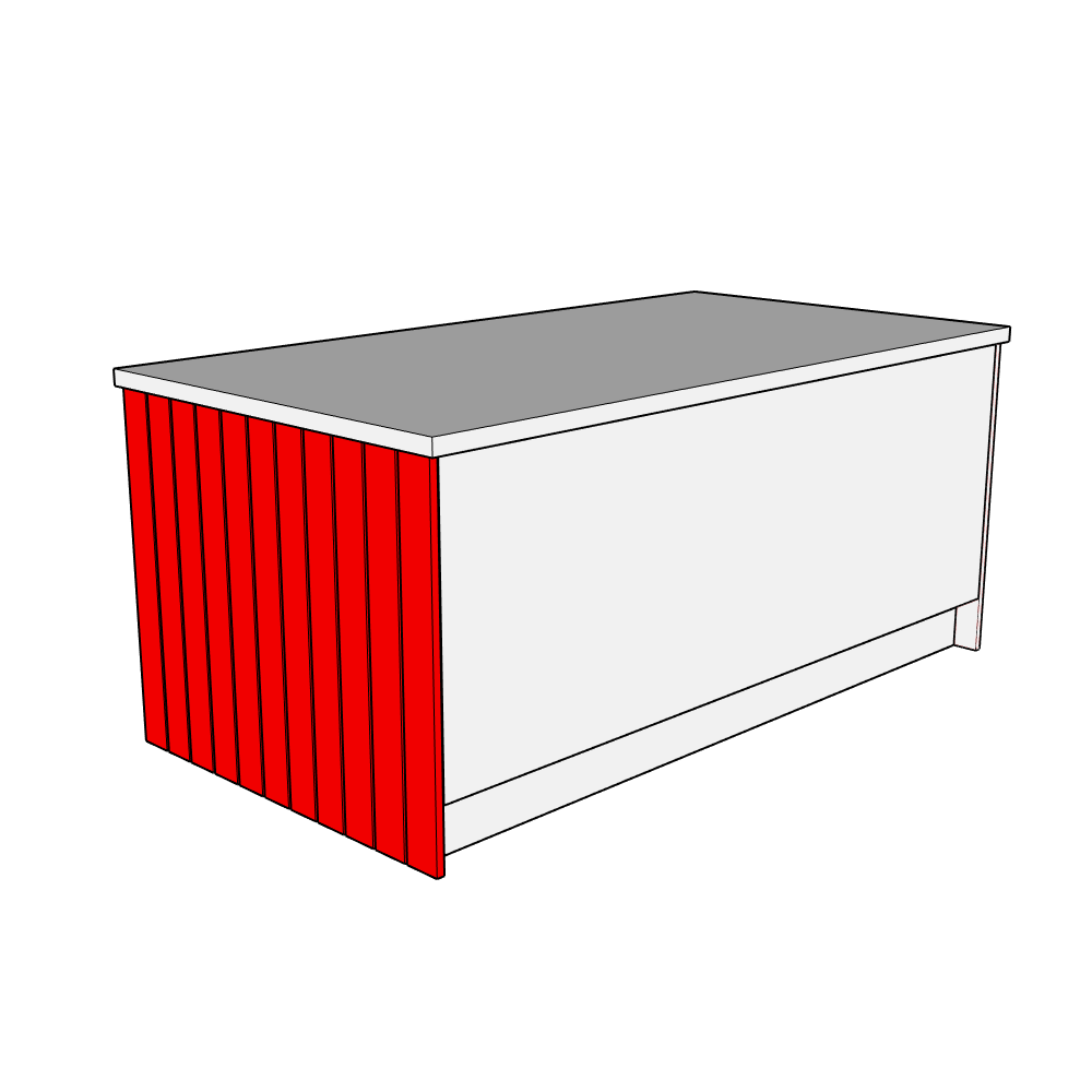 Hembury Island End Panel - T&G - 890 x 1060 x 18mm