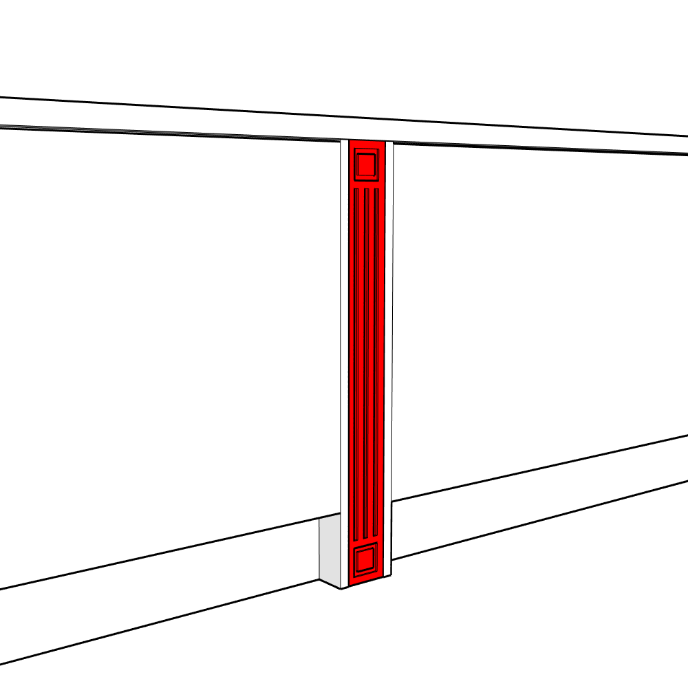 Hembury Special Pilaster - 900 x 100 x 18mm