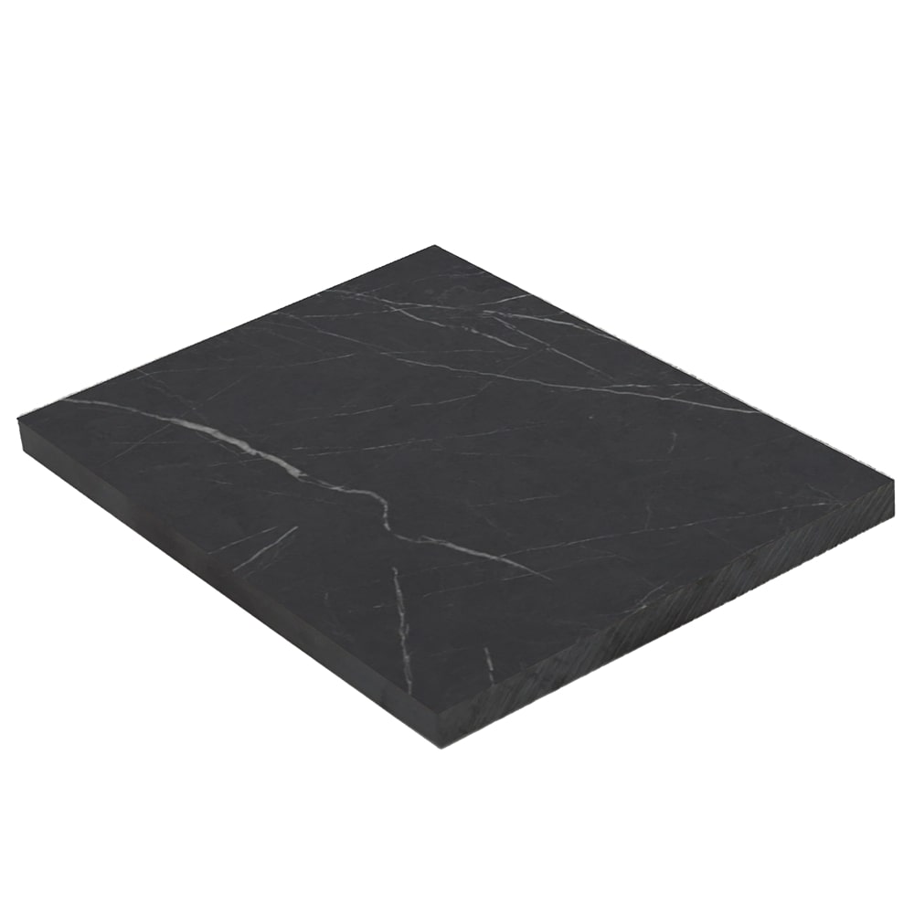 Black Marble Solid Laminate Worktop Sample - 200mm X 150mm X 12mm 