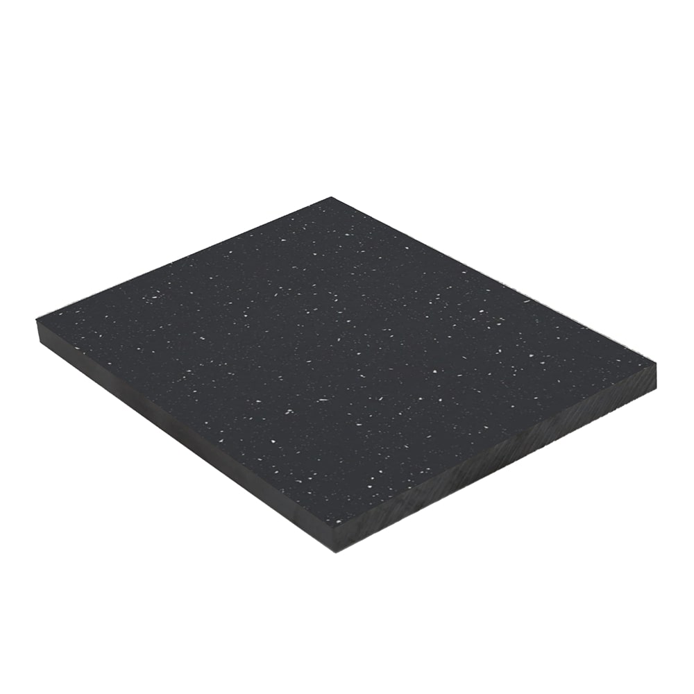 Black Quartz Solid Laminate Worktop Sample - 200mm X 150mm X 12mm  
