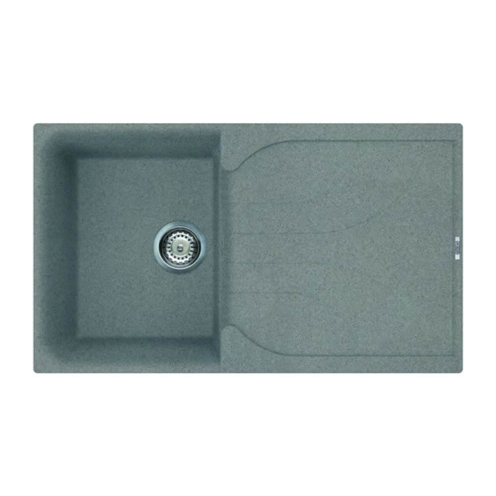 Single Small Bowl Inset Sink - Quartz Titanium