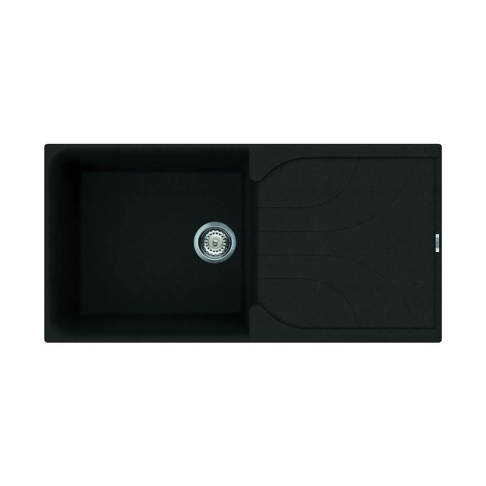 Single Large Bowl Inset Sink- Quartz Black