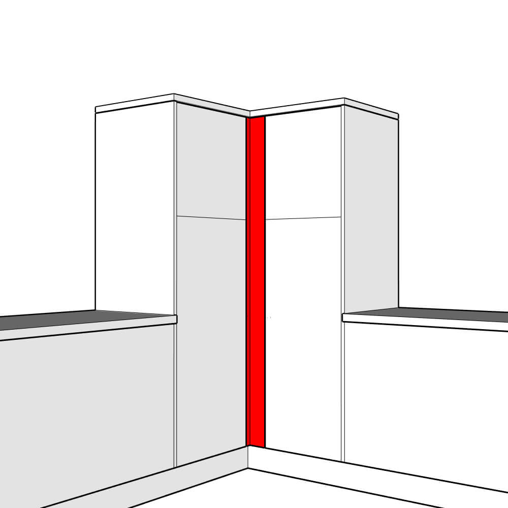 Lucca Adjustable Corner Post Set - 1820 x 100 x 18mm (x2)