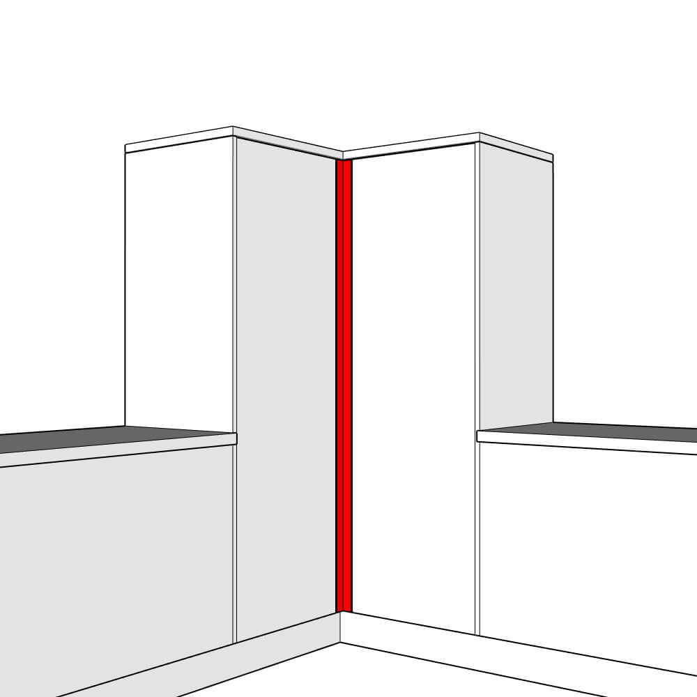 Lucca Fixed Size Corner Post Set - 1820 x 60 x 60mm