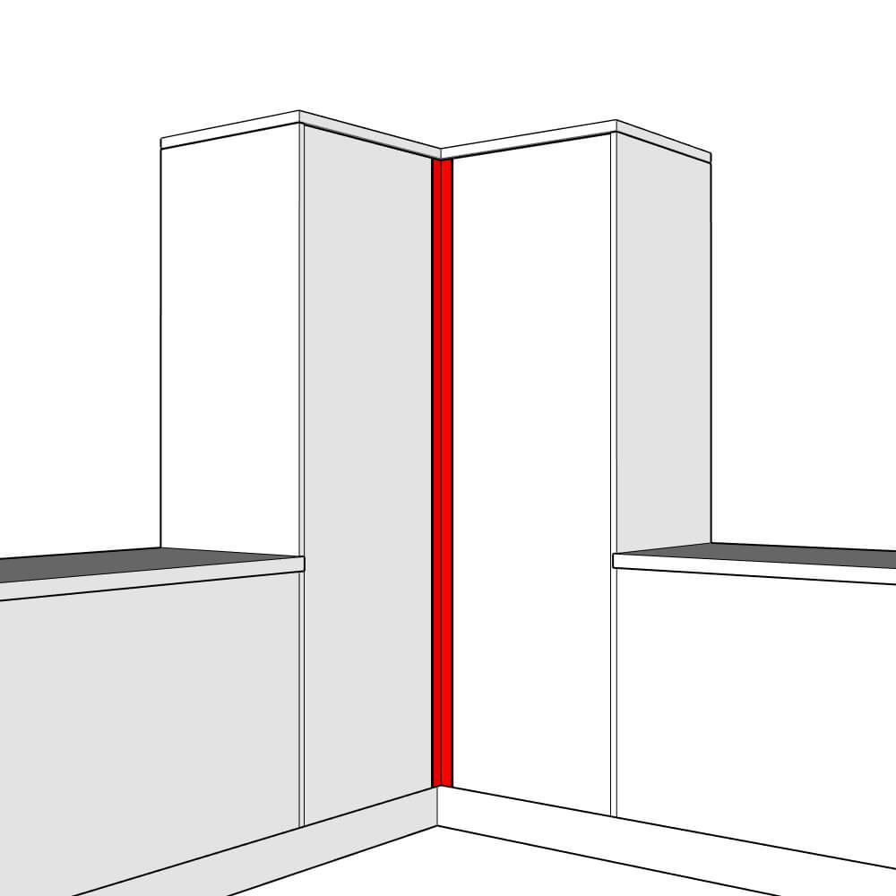 Lucca Fixed Size Corner Post Set - 1965 x 60 x 60mm