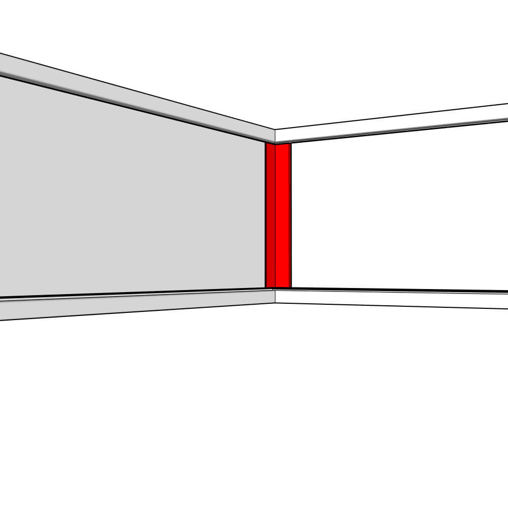 Lucca Fixed Size Corner Post Set - 355 x 60 x 60mm