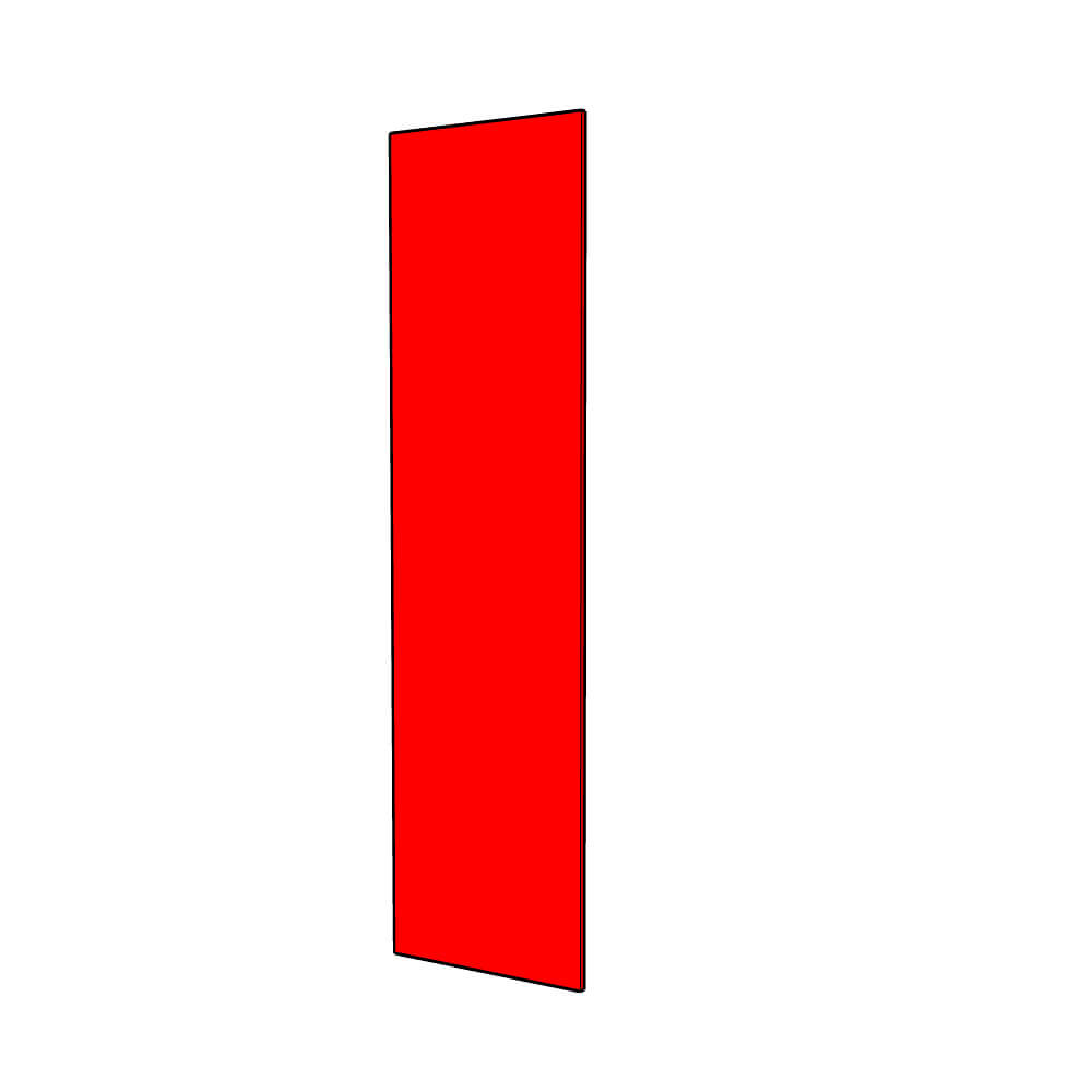 Lucca Full Sized End Panel - Plain - 2400 x 650 x 18mm