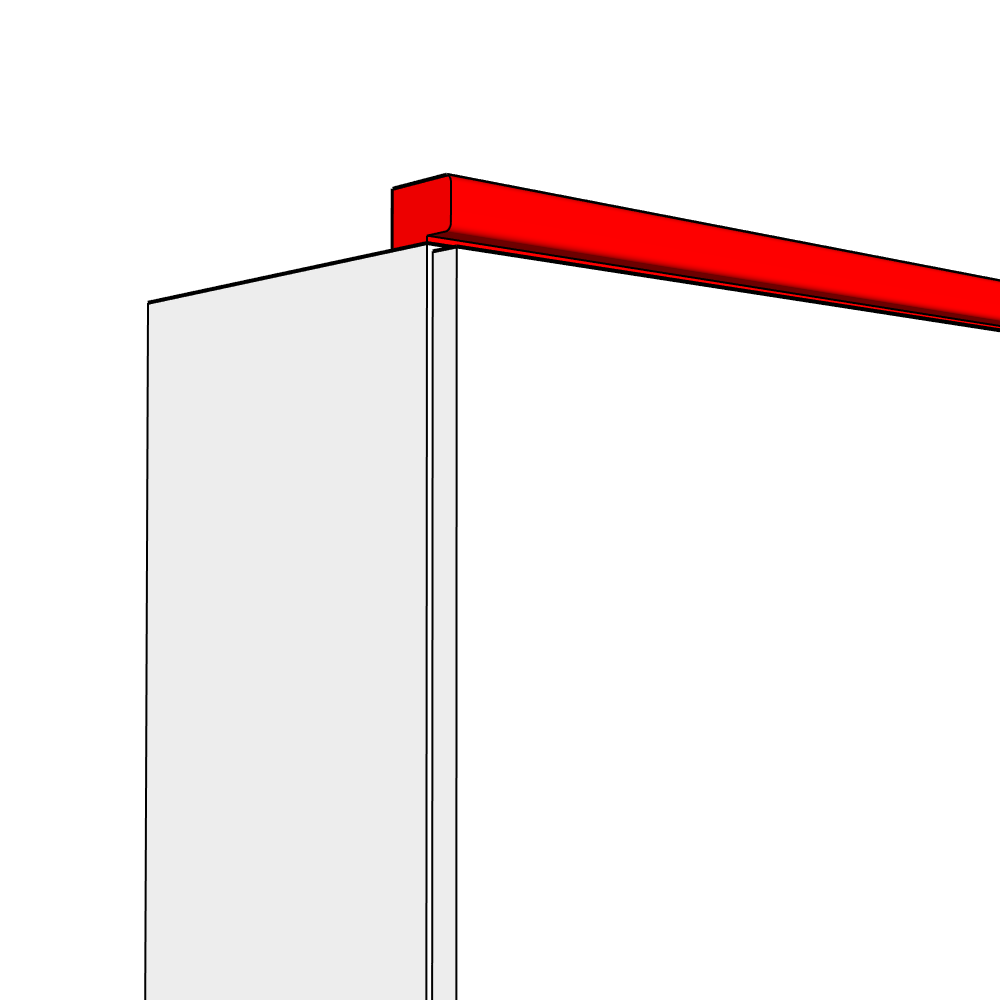 Lucca Smooth Matt Straight Cornice - Universal - 3m