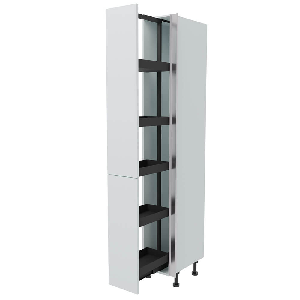 300mm True Handleless Tall Planero Pull Out Larder Unit - 895mm Lower Door (High) - RH Profile